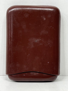 Superb vintage brown leather cigar case in excellent condition great size c.1920