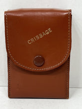 Load image into Gallery viewer, Stunning vintage leather travel cribbage crib completed set NEW UNUSED c.1960
