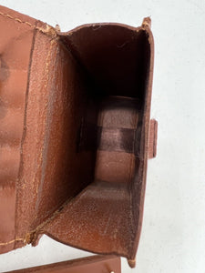 Stunning vintage leather travel cribbage crib completed set NEW UNUSED c.1960