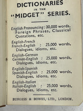 Load image into Gallery viewer, Original vintage miniature dictionaries by Midget series Burgess and Bowes
