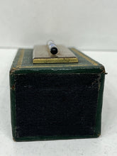 Load image into Gallery viewer, Beautiful vintage green leather thermometer by SB made in England
