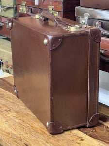 Unique Vintage Leather & Brass Bankers Heavy Money Suitcase LLOYDS BANK LIMITED