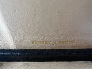 Incredible vintage black leather business card case holder by ASPREY London