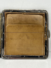 Load image into Gallery viewer, Antique crocodile skin  leather and solid silver card stamp sovereign case 1905
