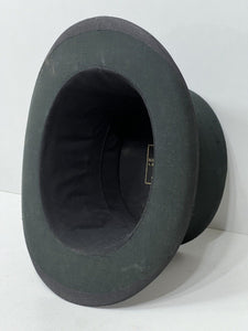 Beautiful  antique leather dark green foldable top hat by Hawkes&Co c.1910