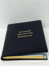 Load image into Gallery viewer, Vintage leather blones brunettes readheads little black book by SMYTHSON
