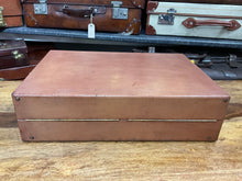 Load image into Gallery viewer, beautiful tan pigskin leather large briefcase small suitcase by DREW &amp; SONS 1930
