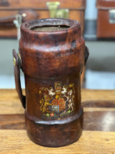 Load image into Gallery viewer, Rare Vintage Leather Cordite Gunpowder Carrier Royal Crest
