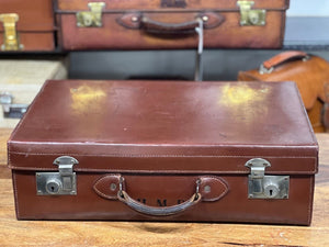 beautiful classic leather suitcase made by Arthur Barber maker Bradford