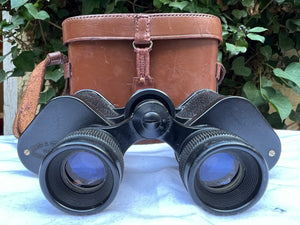 Rare and Unique Vintage Antique Barr & Stroud C.F.24  Binoculars Red lined case