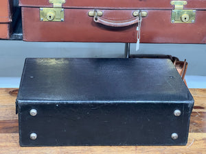 top quality Vintage Oak Grain Leather Travelling Doctor's attache Suitcase 1920s