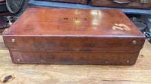 Load image into Gallery viewer, THE BEST vintage leather JOHN POUND leather motoring car suitcase NICEST PATINA
