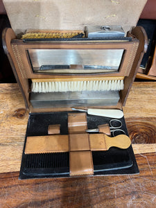 Handsome Vintage Gents Traveling Case and Grooming Set by Mappin and Webb