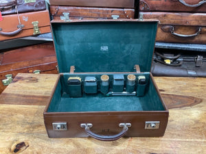 UNUSUAL 1930's vintage leather fully fitted suitcase by FINNIGANS OF BOND STREET