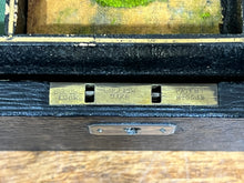 Load image into Gallery viewer, Vintage Antique Black Oak Grain Leather Jewellery Box

