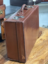 Load image into Gallery viewer, beautiful classic leather suitcase made by Arthur Barber maker Bradford
