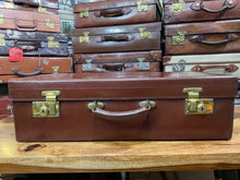 Load image into Gallery viewer, beautiful vintage leather motoring travel classic car cabin suitcase DECORATIVE
