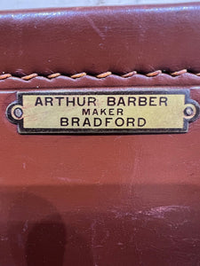 beautiful classic leather suitcase made by Arthur Barber maker Bradford