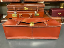 Load image into Gallery viewer, antique vintage leather document briefcase ideal as a discreet laptop case

