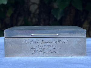 Rare Vintage Antique Solid Silver cigarette Box John Rose Birmingham 1955