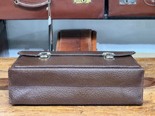 Load image into Gallery viewer, UNIQUE antique leather city documents lawyers briefcase full of character
