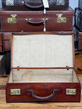 Load image into Gallery viewer, The classic beautiful leather suitcase made by Rawling Bros Leamington Spa.

