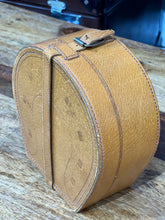 Load image into Gallery viewer, Vintage antique Tan Leather Travelling Collar jewellery/watch/vanity/trinket box
