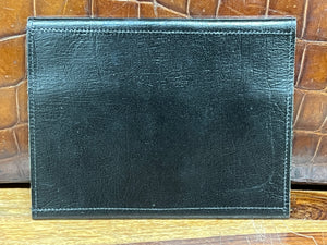 Vintage Antique Black Leather PASSPORT Travel Wallet Dallas Calf