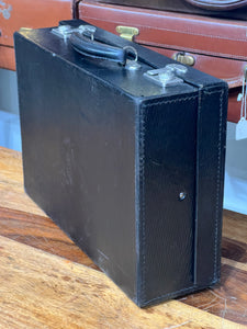 top quality Vintage Oak Grain Leather Travelling Doctor's attache Suitcase 1920s