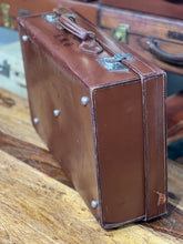 Load image into Gallery viewer, beautiful classic leather suitcase made by Arthur Barber maker Bradford
