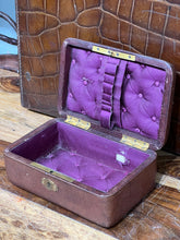 Load image into Gallery viewer, UNUSUAL VINTAGE LEATHER MINIATURE DECORATED  JEWELLERY BOX
