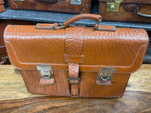 Load image into Gallery viewer, top quality vintage tan leather belted executive document city laptop briefcase
