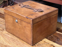 Load image into Gallery viewer, beautifully patinated Vintage LEATHER JEWELLERY watch desk BOX Storage  BRAMAH
