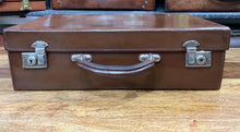 Load image into Gallery viewer, UNUSUAL 1930&#39;s vintage leather fully fitted suitcase by FINNIGANS OF BOND STREET
