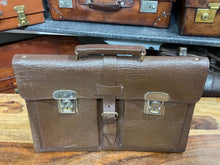 Load image into Gallery viewer, beautiful belted leather business city document briefcase ideal for laptop 1930s

