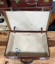 Load image into Gallery viewer, beautiful classic leather suitcase made by Arthur Barber maker Bradford
