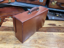 Load image into Gallery viewer, very unusual London made vintage leather document briefcase suitcase
