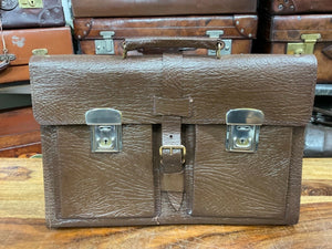 beautiful belted leather business city document briefcase ideal for laptop 1930s