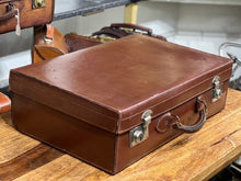 Load image into Gallery viewer, beautiful classic leather suitcase made by Arthur Barber maker Bradford
