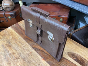 beautiful belted leather business city document briefcase ideal for laptop 1930s