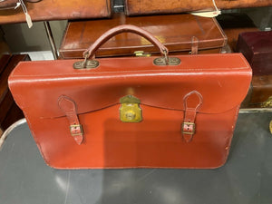 antique vintage leather document briefcase ideal as a discreet laptop case