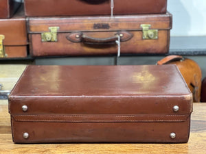 beautiful classic leather suitcase made by Arthur Barber maker Bradford