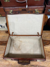Load image into Gallery viewer, The classic beautiful leather suitcase made by Rawling Bros Leamington Spa.
